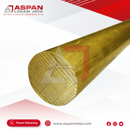 As kuningan 1 1/8 inch (28.5 mm) brass round bar